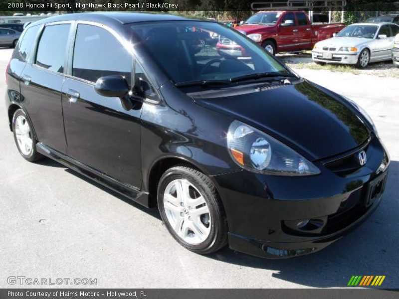 Nighthawk Black Pearl / Black/Grey 2008 Honda Fit Sport