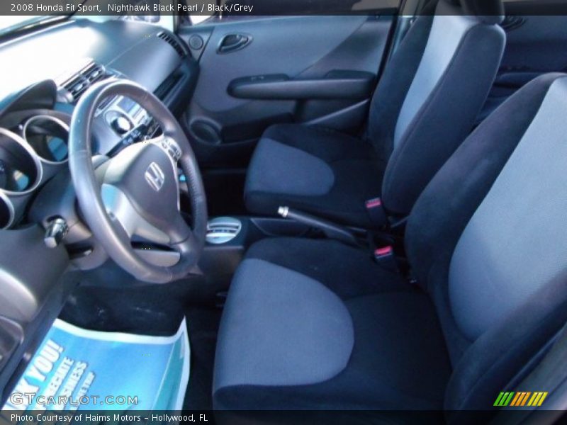 Nighthawk Black Pearl / Black/Grey 2008 Honda Fit Sport