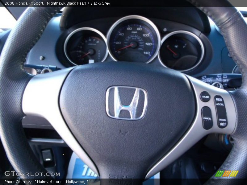 Nighthawk Black Pearl / Black/Grey 2008 Honda Fit Sport