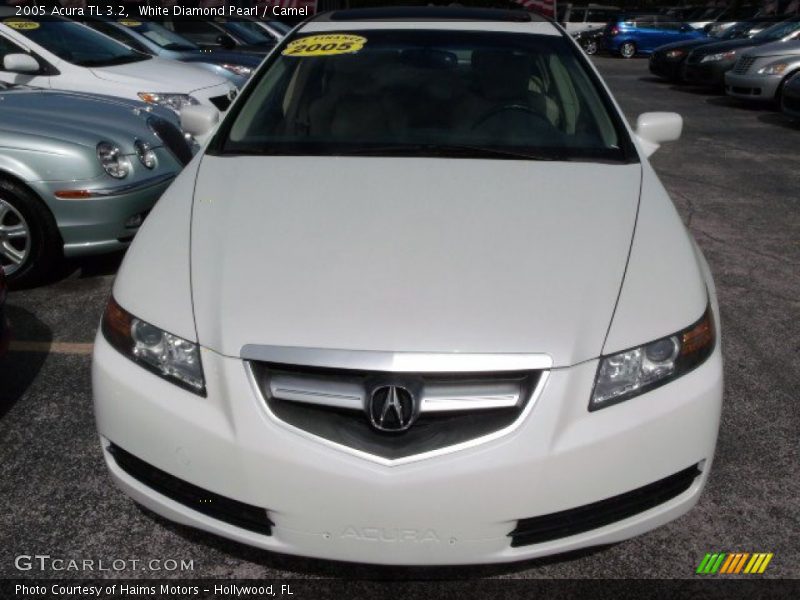 White Diamond Pearl / Camel 2005 Acura TL 3.2