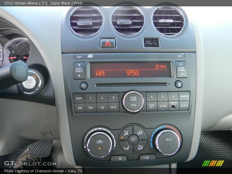 Super Black / Frost 2012 Nissan Altima 2.5 S
