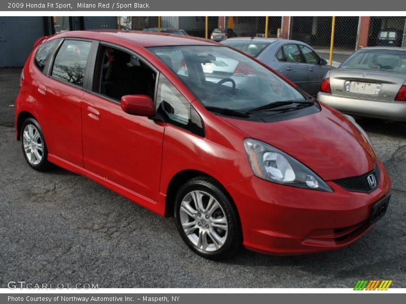 Milano Red / Sport Black 2009 Honda Fit Sport