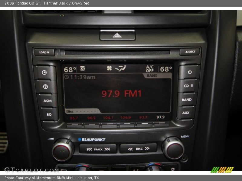 Panther Black / Onyx/Red 2009 Pontiac G8 GT