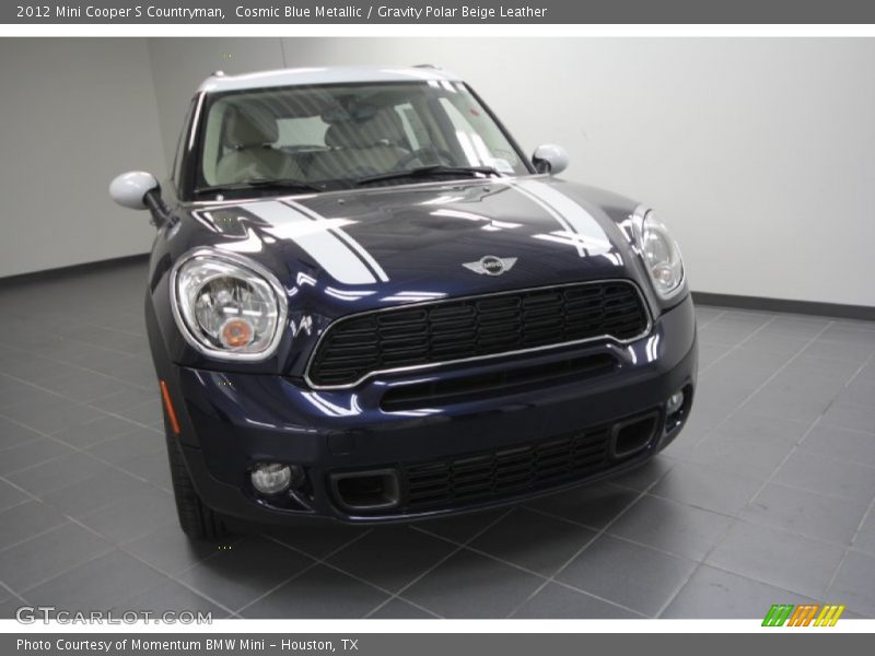 Cosmic Blue Metallic / Gravity Polar Beige Leather 2012 Mini Cooper S Countryman