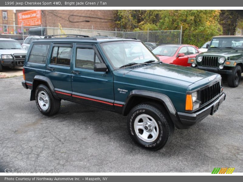 Bright Jade Green / Tan 1996 Jeep Cherokee Sport 4WD