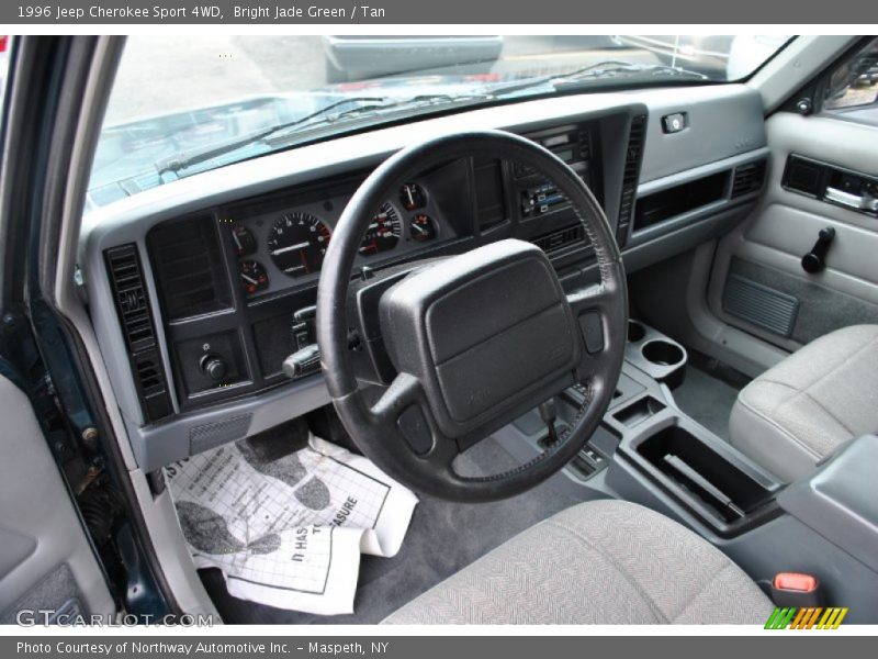 Bright Jade Green / Tan 1996 Jeep Cherokee Sport 4WD