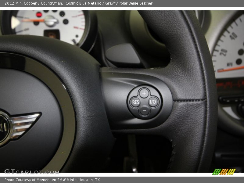 Cosmic Blue Metallic / Gravity Polar Beige Leather 2012 Mini Cooper S Countryman