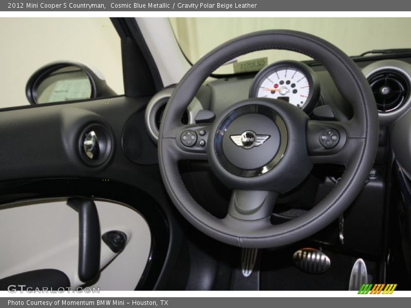 Cosmic Blue Metallic / Gravity Polar Beige Leather 2012 Mini Cooper S Countryman