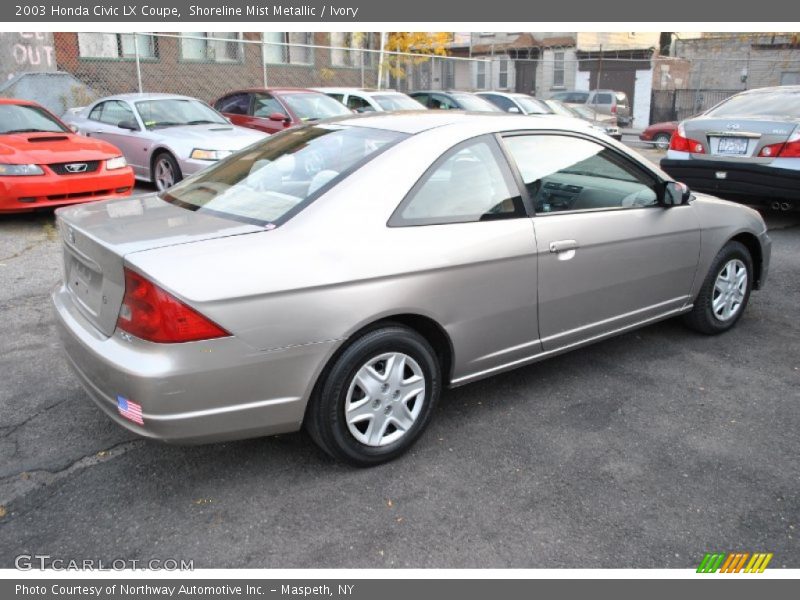 Shoreline Mist Metallic / Ivory 2003 Honda Civic LX Coupe