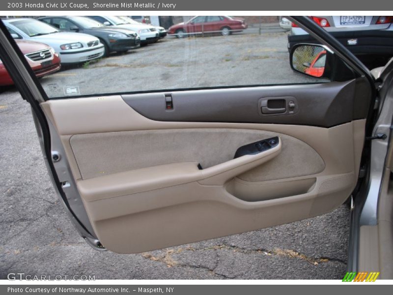 Shoreline Mist Metallic / Ivory 2003 Honda Civic LX Coupe