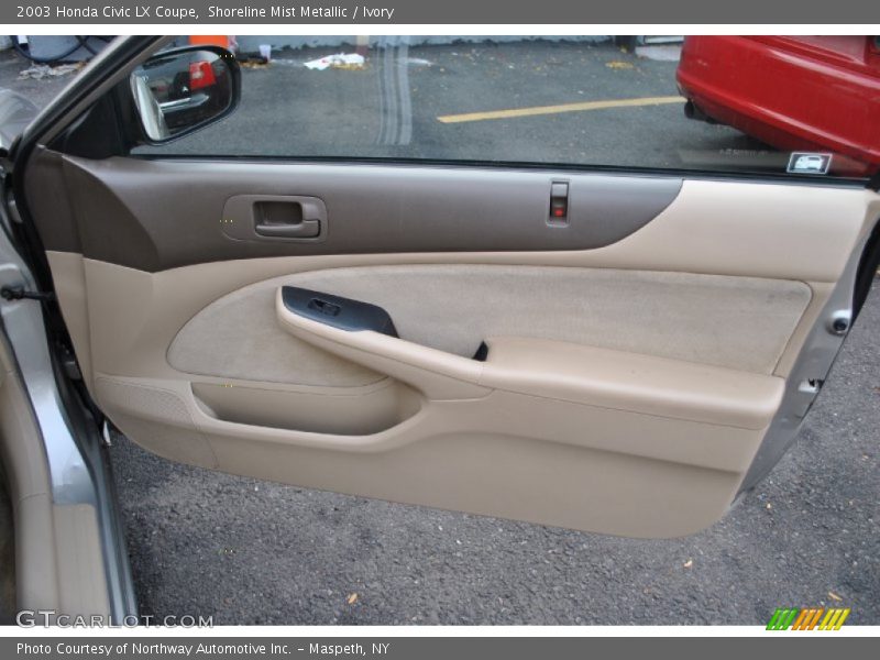 Shoreline Mist Metallic / Ivory 2003 Honda Civic LX Coupe