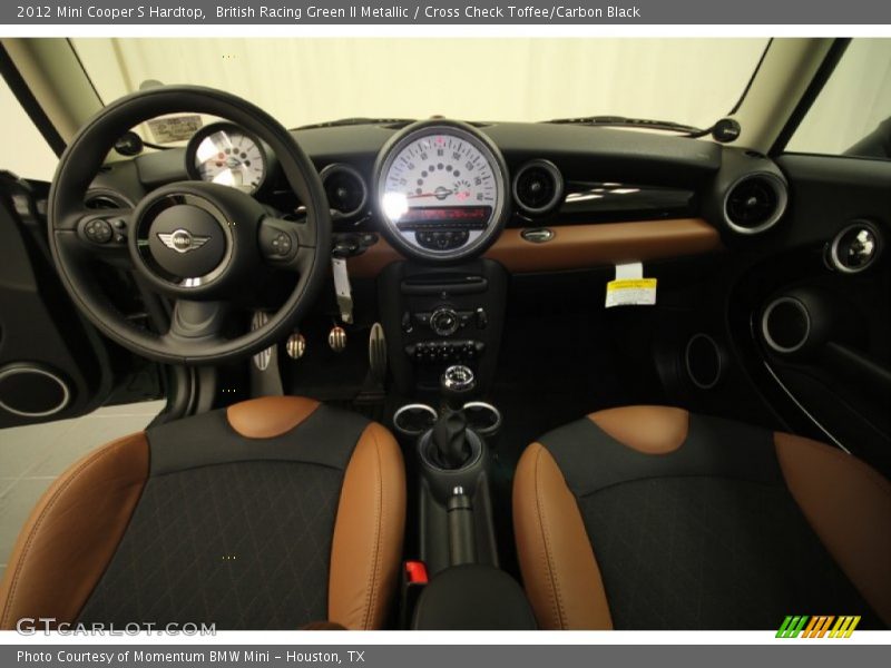 British Racing Green II Metallic / Cross Check Toffee/Carbon Black 2012 Mini Cooper S Hardtop