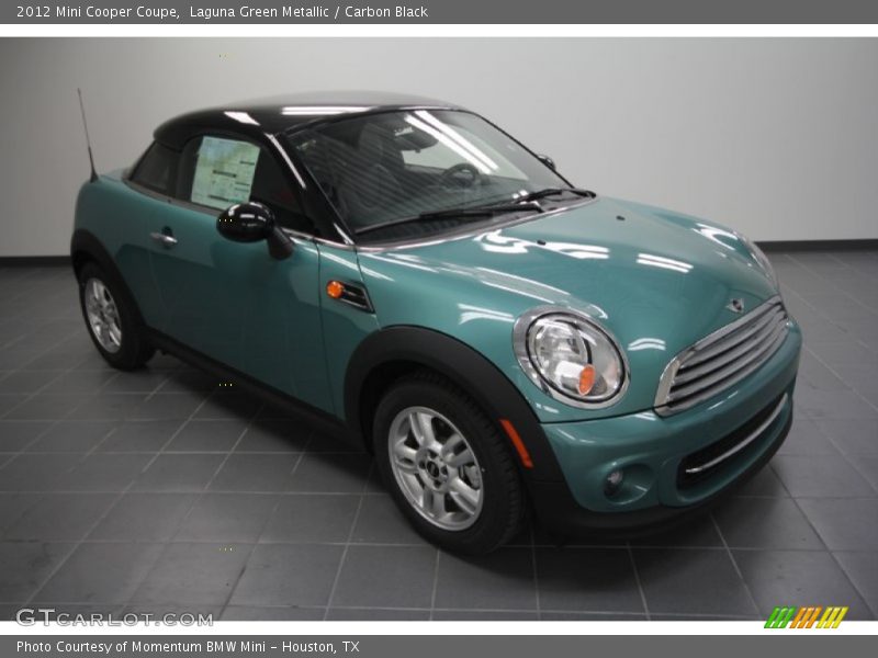Laguna Green Metallic / Carbon Black 2012 Mini Cooper Coupe