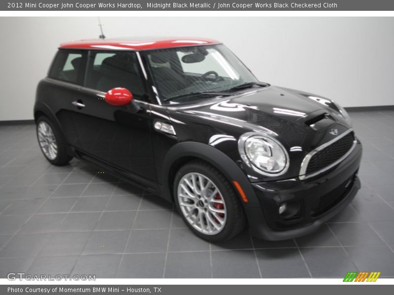 Midnight Black Metallic / John Cooper Works Black Checkered Cloth 2012 Mini Cooper John Cooper Works Hardtop