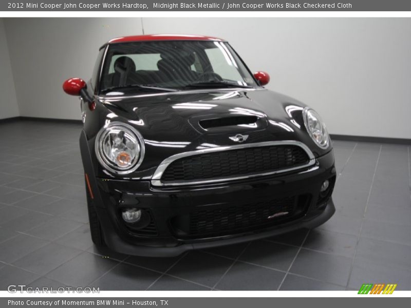 Midnight Black Metallic / John Cooper Works Black Checkered Cloth 2012 Mini Cooper John Cooper Works Hardtop