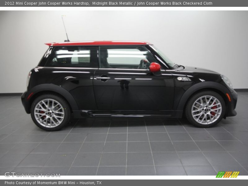 Midnight Black Metallic / John Cooper Works Black Checkered Cloth 2012 Mini Cooper John Cooper Works Hardtop