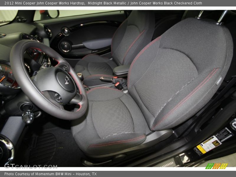 Midnight Black Metallic / John Cooper Works Black Checkered Cloth 2012 Mini Cooper John Cooper Works Hardtop