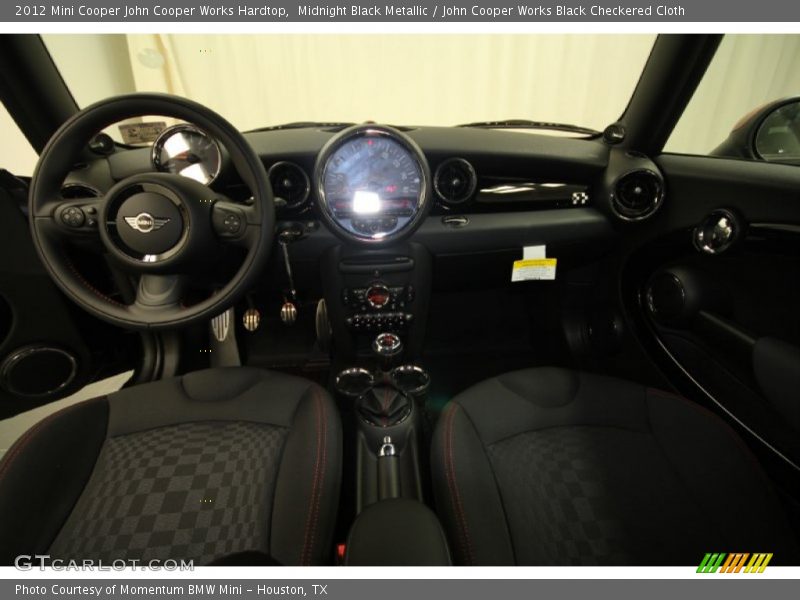 Midnight Black Metallic / John Cooper Works Black Checkered Cloth 2012 Mini Cooper John Cooper Works Hardtop