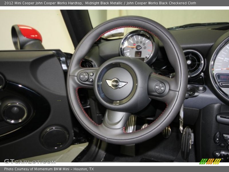 Midnight Black Metallic / John Cooper Works Black Checkered Cloth 2012 Mini Cooper John Cooper Works Hardtop