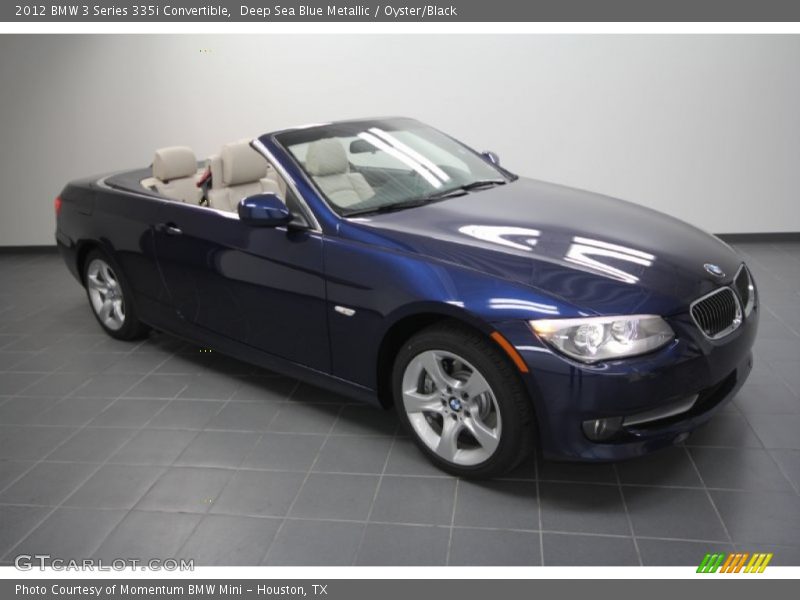 Deep Sea Blue Metallic / Oyster/Black 2012 BMW 3 Series 335i Convertible