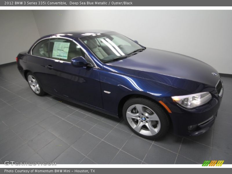Deep Sea Blue Metallic / Oyster/Black 2012 BMW 3 Series 335i Convertible