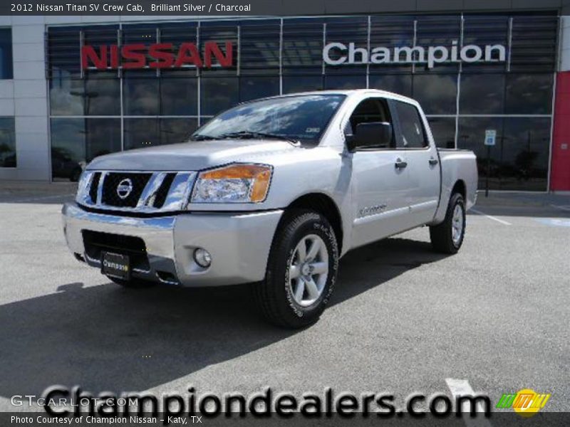 Brilliant Silver / Charcoal 2012 Nissan Titan SV Crew Cab