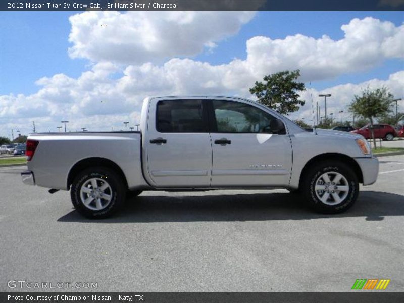 Brilliant Silver / Charcoal 2012 Nissan Titan SV Crew Cab