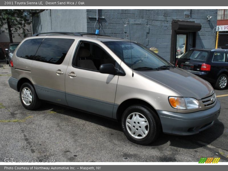 Desert Sand Mica / Oak 2001 Toyota Sienna LE
