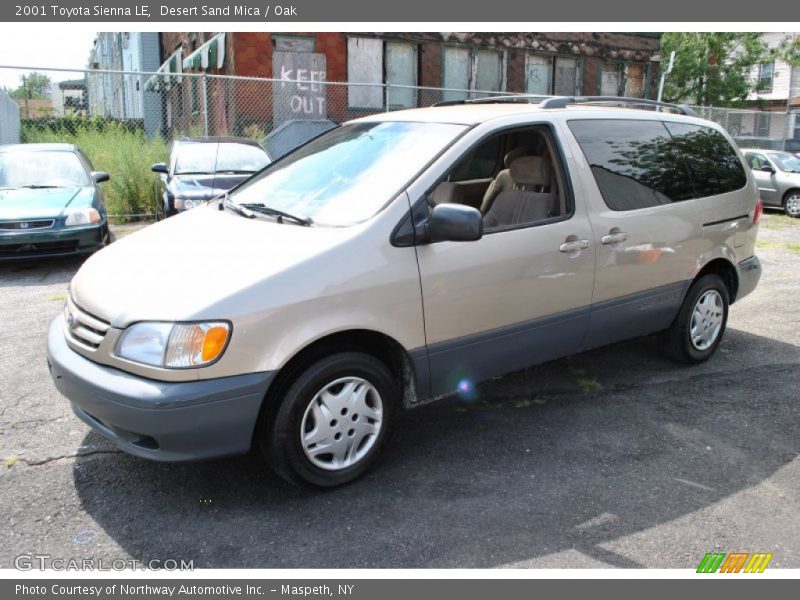 Desert Sand Mica / Oak 2001 Toyota Sienna LE