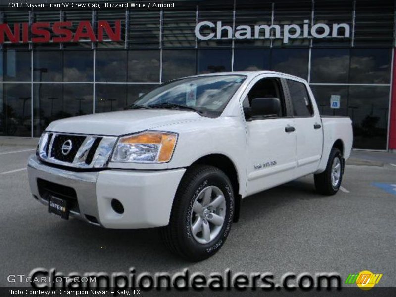 Blizzard White / Almond 2012 Nissan Titan SV Crew Cab