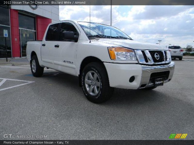 Blizzard White / Almond 2012 Nissan Titan SV Crew Cab