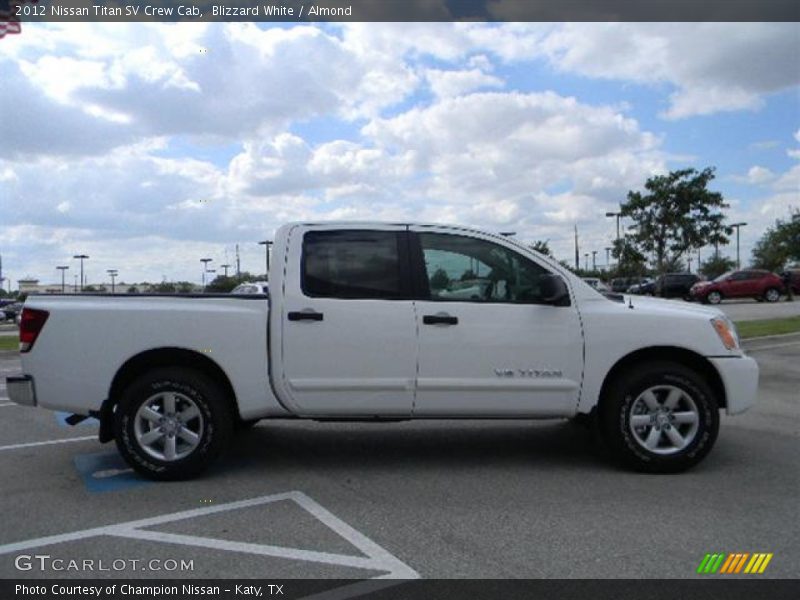 Blizzard White / Almond 2012 Nissan Titan SV Crew Cab
