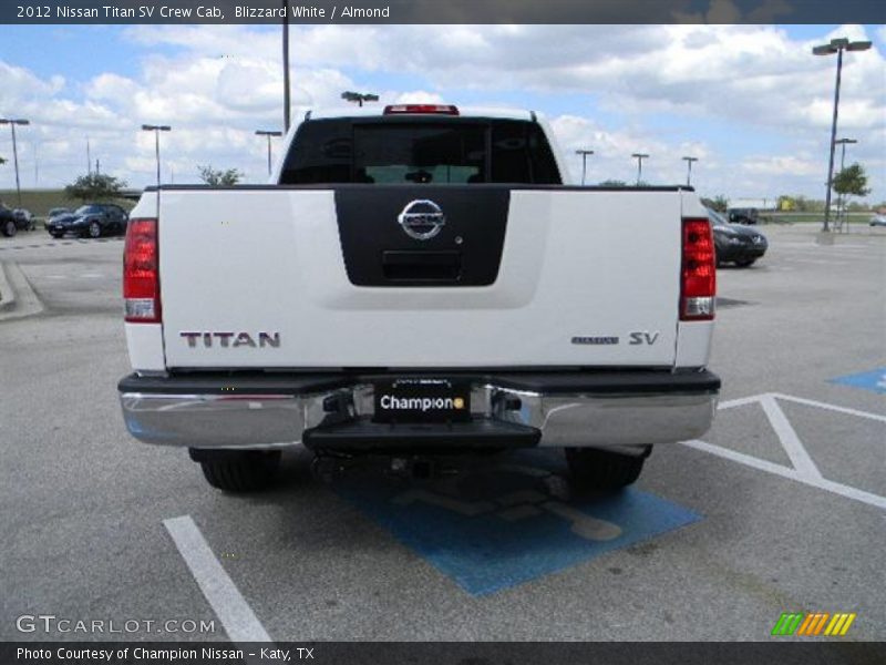 Blizzard White / Almond 2012 Nissan Titan SV Crew Cab