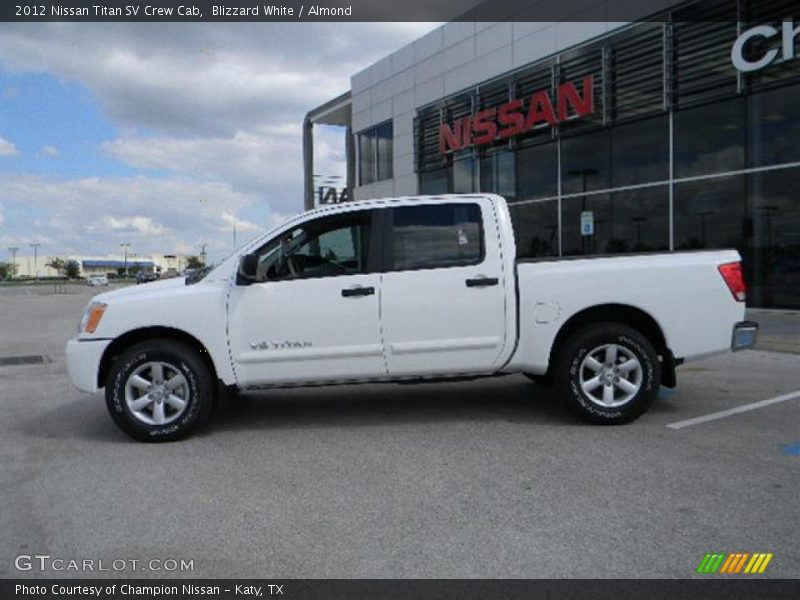 Blizzard White / Almond 2012 Nissan Titan SV Crew Cab
