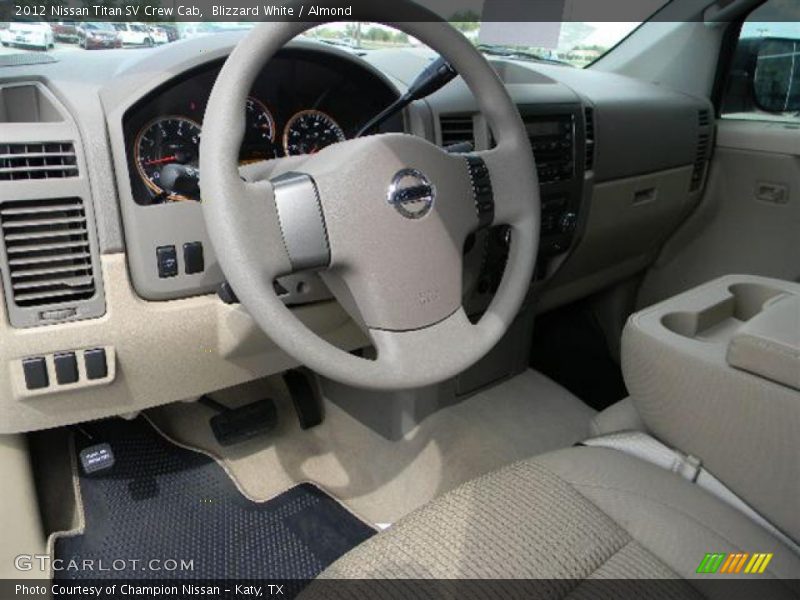 Blizzard White / Almond 2012 Nissan Titan SV Crew Cab