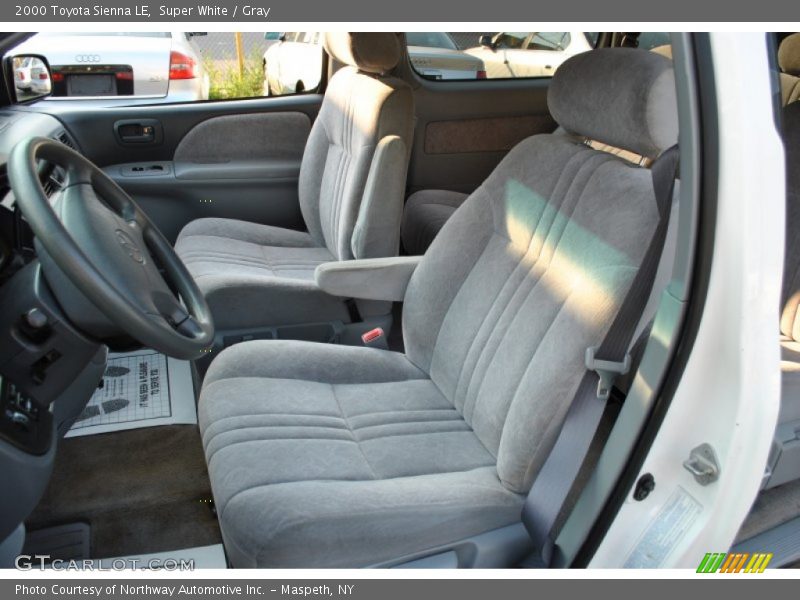 Super White / Gray 2000 Toyota Sienna LE