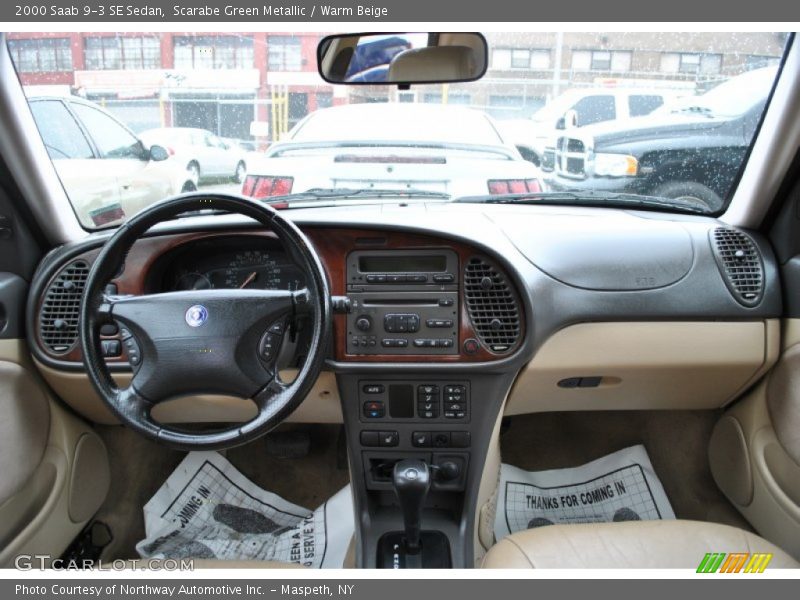 Scarabe Green Metallic / Warm Beige 2000 Saab 9-3 SE Sedan