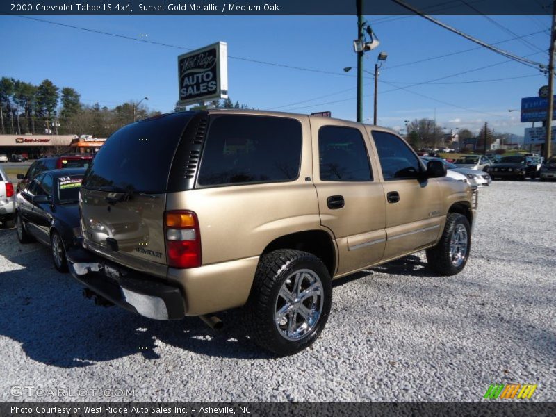 Sunset Gold Metallic / Medium Oak 2000 Chevrolet Tahoe LS 4x4