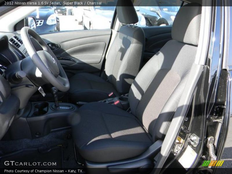 Super Black / Charcoal 2012 Nissan Versa 1.6 SV Sedan