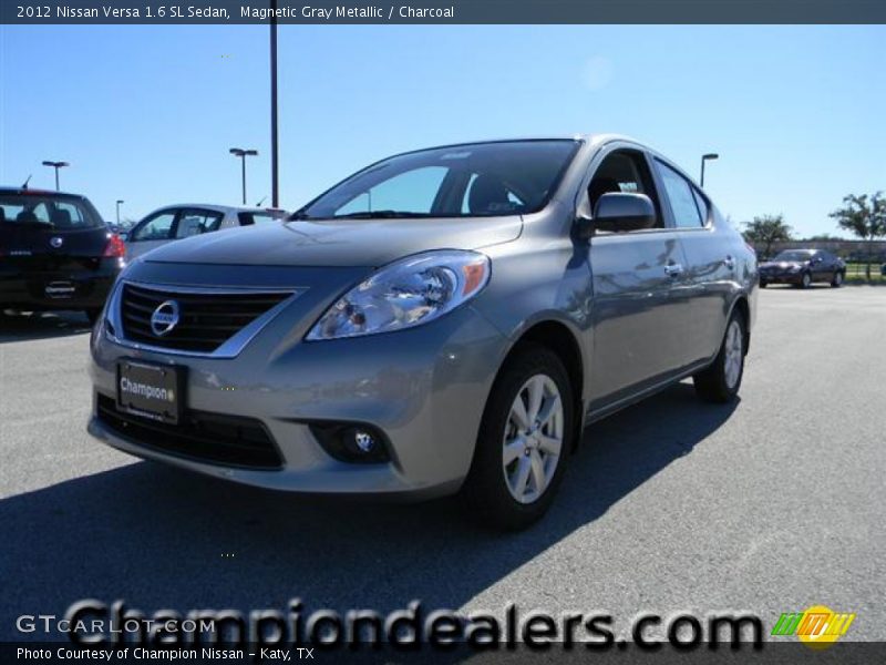 Magnetic Gray Metallic / Charcoal 2012 Nissan Versa 1.6 SL Sedan