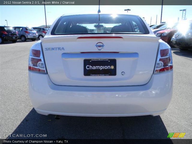 Aspen White / Charcoal 2012 Nissan Sentra 2.0 S