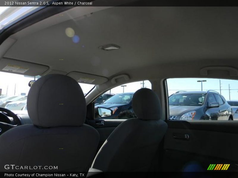 Aspen White / Charcoal 2012 Nissan Sentra 2.0 S
