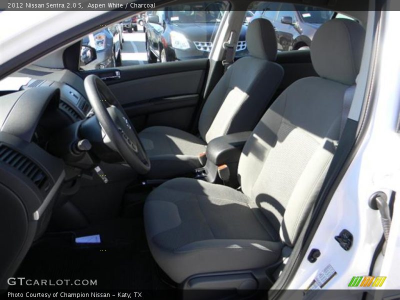 Aspen White / Charcoal 2012 Nissan Sentra 2.0 S