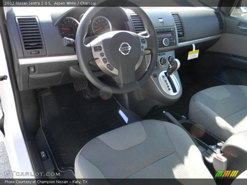 Aspen White / Charcoal 2012 Nissan Sentra 2.0 S
