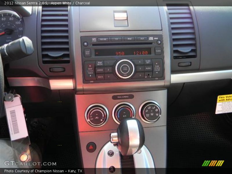 Aspen White / Charcoal 2012 Nissan Sentra 2.0 S
