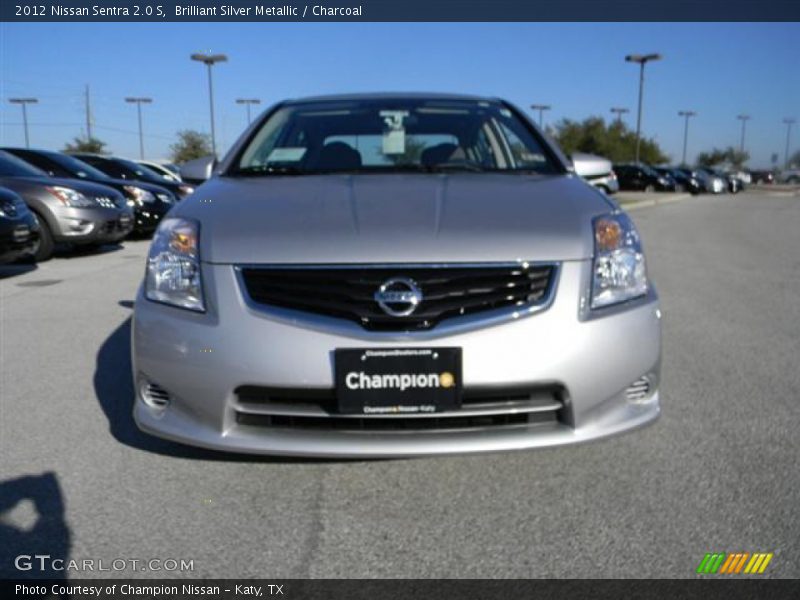Brilliant Silver Metallic / Charcoal 2012 Nissan Sentra 2.0 S