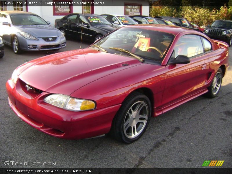 Laser Red Metallic / Saddle 1997 Ford Mustang GT Coupe
