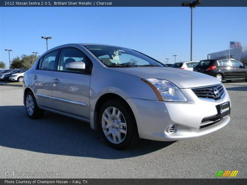 Brilliant Silver Metallic / Charcoal 2012 Nissan Sentra 2.0 S