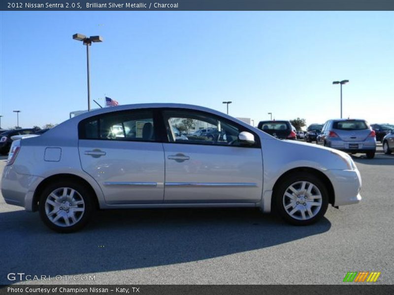 Brilliant Silver Metallic / Charcoal 2012 Nissan Sentra 2.0 S