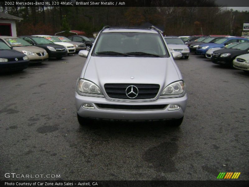 Brilliant Silver Metallic / Ash 2002 Mercedes-Benz ML 320 4Matic